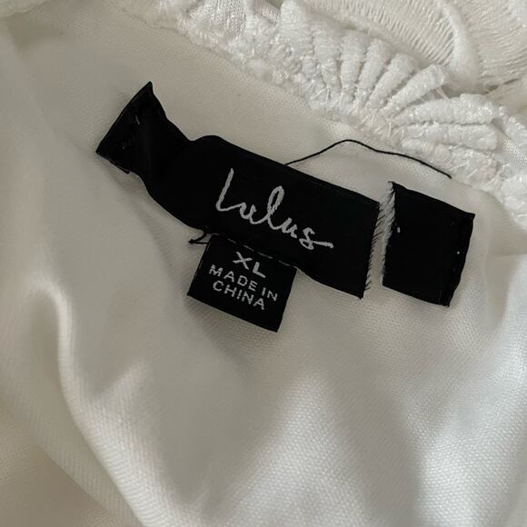 Lulus Romance Language White Backless Lace Dress Women’s Sz XL - Picture 6 of 10